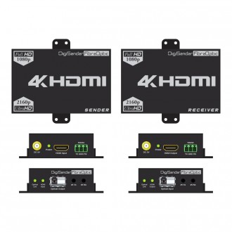 DigiSender 4K Fibre - 4K HDMI Extender with 2-way IR & RS232